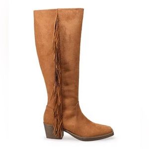 Women’s fringe knee high boots